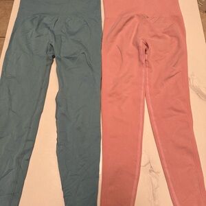 Vibrant Pink and Blue Leggings for Active Days